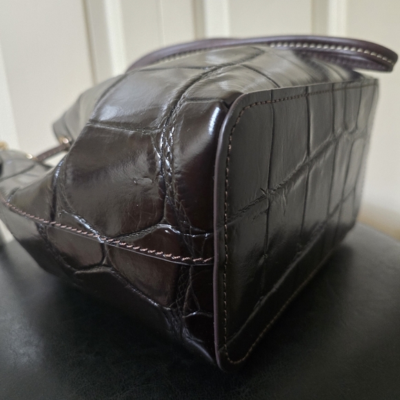 Dooney Denison Crossbody Drawstring Bag - Color: Espresso - Picture 7 of 12